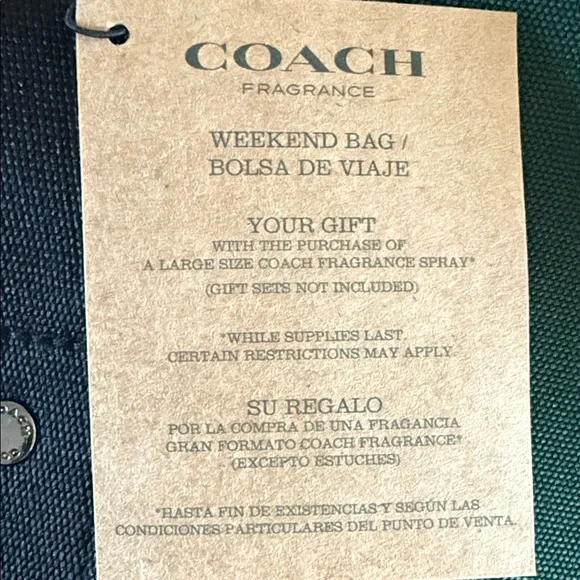 Coach Men's Duffel Bag in Green and Black - Picture 6 of 6